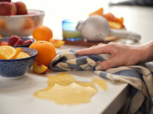 Load image into Gallery viewer, Kitchen Towels Set of 4, Reusable Dish Rags, Upcycled Cotton