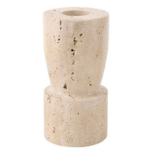 Load image into Gallery viewer, Travertine Taper Candle Holder