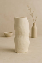 Load image into Gallery viewer, Off-White Paper Mache Vase