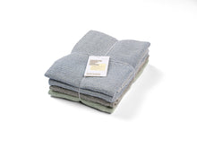 Load image into Gallery viewer, Kitchen Towels Set of 4, Reusable Dish Rags, Upcycled Cotton