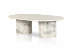 Load image into Gallery viewer, Reeded Marble Coffee Table