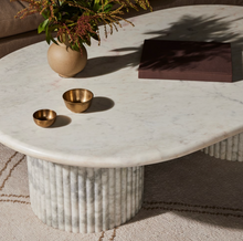 Load image into Gallery viewer, Reeded Marble Coffee Table