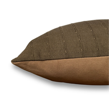 Load image into Gallery viewer, Cedar Brown Woven Stripe Pillow Cover