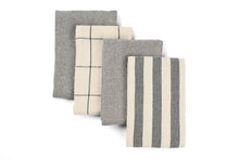 Load image into Gallery viewer, Kitchen Towels Set of 4, Reusable Dish Rags, Upcycled Cotton