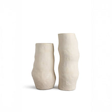 Load image into Gallery viewer, Off-White Paper Mache Vase