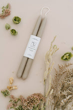 Load image into Gallery viewer, Clay | Dipped Beeswax Taper Candles | All Natural
