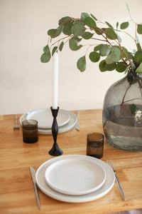 High Diamond Hand-Forged Iron Candle Stand