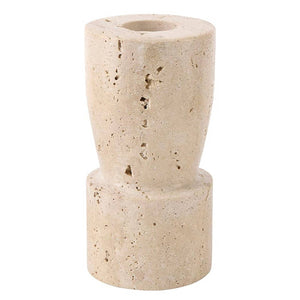 Travertine Taper Candle Holder