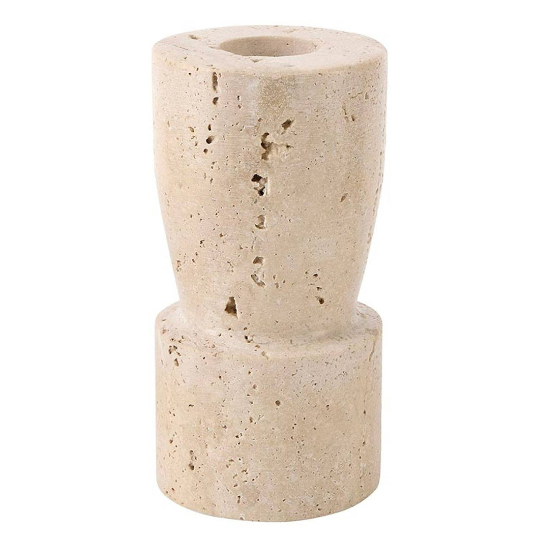 Travertine Taper Candle Holder