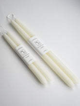 Load image into Gallery viewer, Natural White | Dipped Beeswax Taper Candles | All Natural
