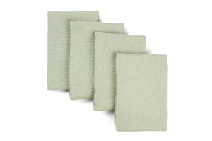 Kitchen Towels Set of 4, Reusable Dish Rags, Upcycled Cotton