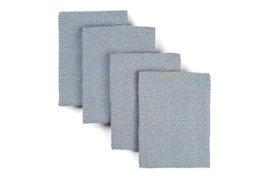 Kitchen Towels Set of 4, Reusable Dish Rags, Upcycled Cotton