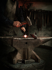 High Diamond Hand-Forged Iron Candle Stand