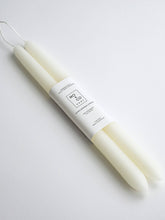 Load image into Gallery viewer, Natural White | Dipped Beeswax Taper Candles | All Natural
