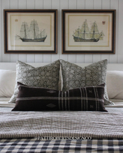 Load image into Gallery viewer, Sienna | Dark Olive Floral Handblock Pillow Cover
