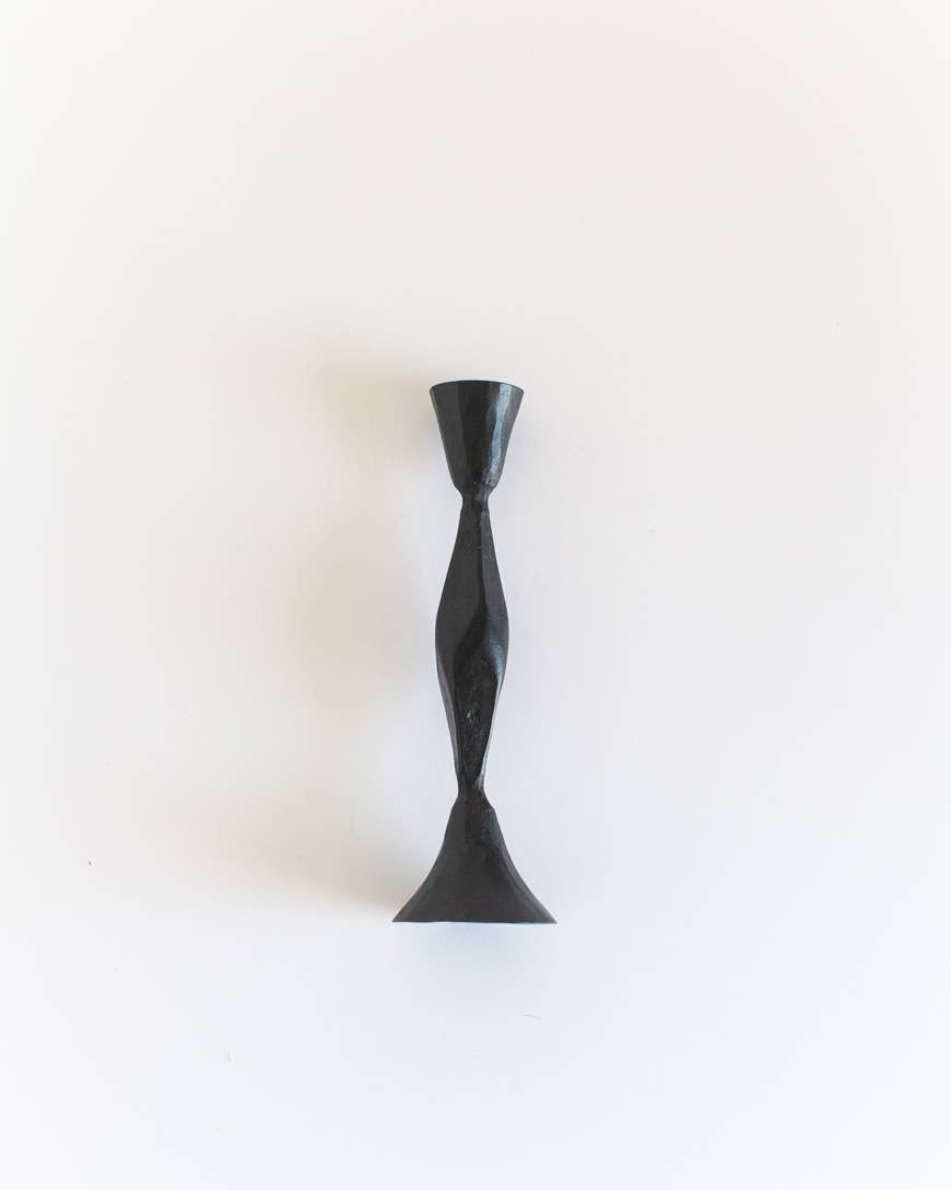 High Diamond Hand-Forged Iron Candle Stand