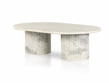Load image into Gallery viewer, Reeded Marble Coffee Table
