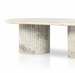 Reeded Marble Coffee Table