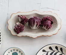 Load image into Gallery viewer, Stoneware Scalloped Platter
