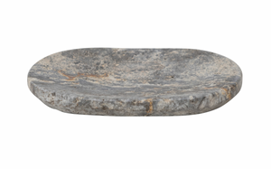 Oval Travertine Soap Dish