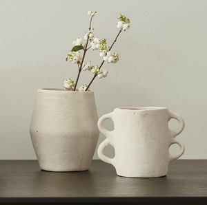 Paper Mache Vase with Double Handle