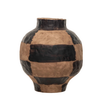 Load image into Gallery viewer, Hand-Painted Textured Stoneware Vase
