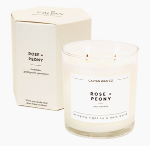 Rose and Peony Candle