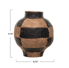 Load image into Gallery viewer, Hand-Painted Textured Stoneware Vase
