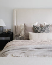 Load image into Gallery viewer, Willow | Deep Blue &amp; Sage Floral Pillow Cover
