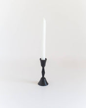 Load image into Gallery viewer, Low Diamond Hand-Forged Iron Candle Stand
