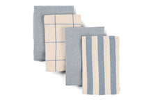 Load image into Gallery viewer, Kitchen Towels Set of 4, Reusable Dish Rags, Upcycled Cotton
