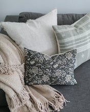 Load image into Gallery viewer, Willow | Deep Blue &amp; Sage Floral Pillow Cover

