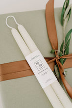 Load image into Gallery viewer, Natural White | Dipped Beeswax Taper Candles | All Natural
