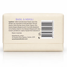 Load image into Gallery viewer, Wavertree &amp; London Naturals Soap bar -  Basil &amp; Neroli
