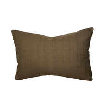 Load image into Gallery viewer, Cedar Brown Woven Stripe Pillow Cover
