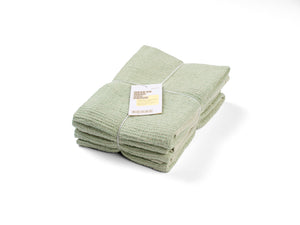 Kitchen Towels Set of 4, Reusable Dish Rags, Upcycled Cotton