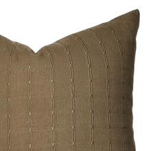 Load image into Gallery viewer, Cedar Brown Woven Stripe Pillow Cover
