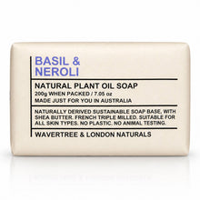 Load image into Gallery viewer, Wavertree &amp; London Naturals Soap bar -  Basil &amp; Neroli
