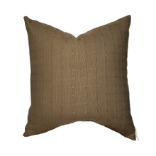Load image into Gallery viewer, Cedar Brown Woven Stripe Pillow Cover
