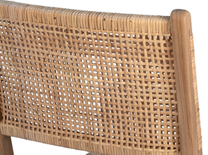 Rattan and Teak Dining Chair