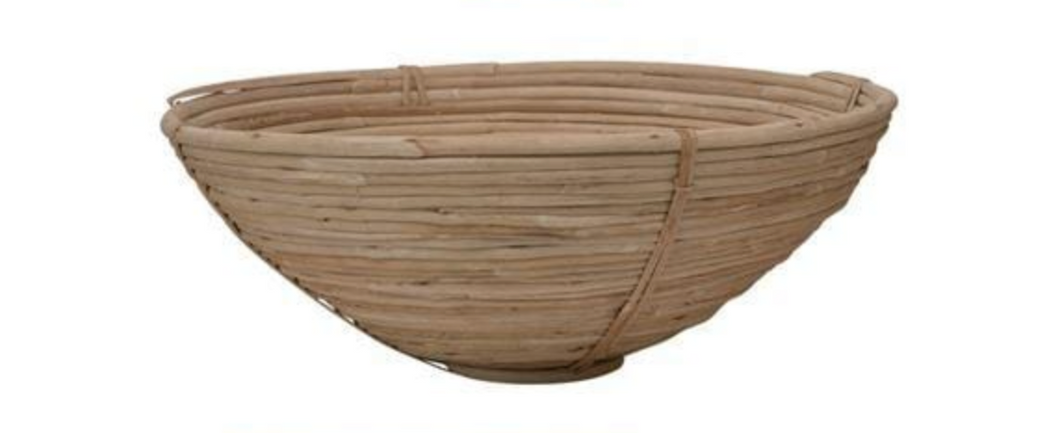 Hand Woven Cane Bowl - Medium