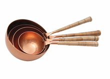 Load image into Gallery viewer, Rattan Wrapped Copper Measuring Cups
