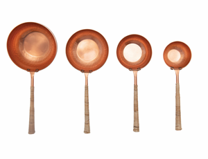 Rattan Wrapped Copper Measuring Cups