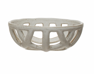 Stoneware Basket Bowl - large