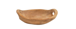 Teak Wood Bowl with Handles - Small