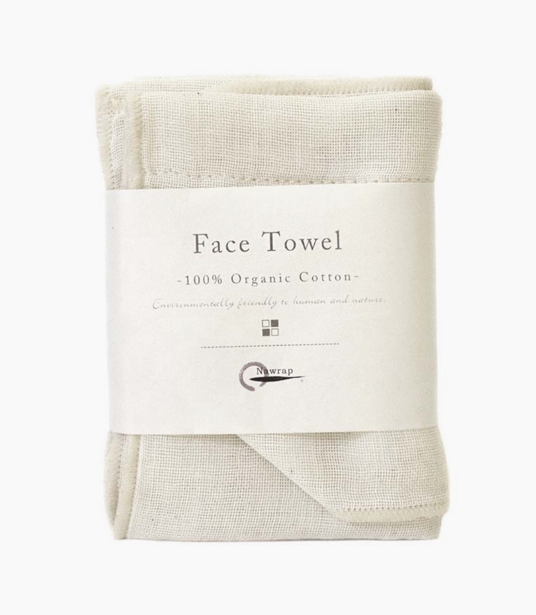 Organic Cotton Face Towel - Ivory