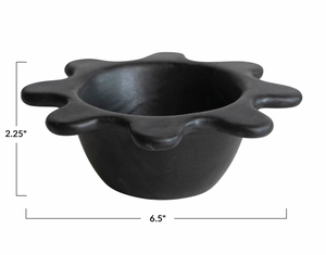 Abstract Matte Black Bowl